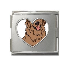 Golden Retriever T- Shirt A Golden Retriever T- Shirt Mega Link Heart Italian Charm (18mm)