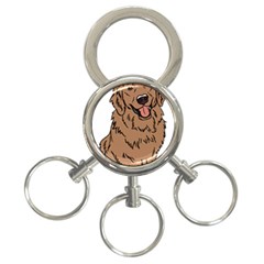 Golden Retriever T- Shirt A Golden Retriever T- Shirt 3-ring Key Chain