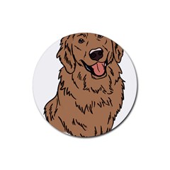 Golden Retriever T- Shirt A Golden Retriever T- Shirt Rubber Coaster (round)