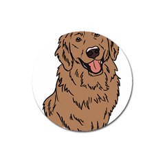 Golden Retriever T- Shirt A Golden Retriever T- Shirt Magnet 3  (round)