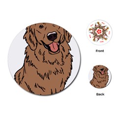 Golden Retriever T- Shirt A Golden Retriever T- Shirt Playing Cards Single Design (round)