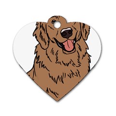 Golden Retriever T- Shirt A Golden Retriever T- Shirt Dog Tag Heart (one Side)