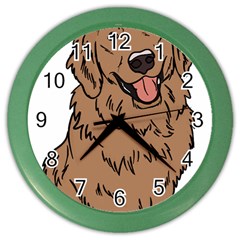 Golden Retriever T- Shirt A Golden Retriever T- Shirt Color Wall Clock