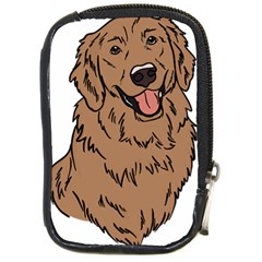 Golden Retriever T- Shirt A Golden Retriever T- Shirt Compact Camera Leather Case by ZUXUMI