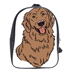 Golden Retriever T- Shirt A Golden Retriever T- Shirt School Bag (large)