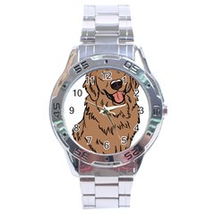 Golden Retriever T- Shirt A Golden Retriever T- Shirt Stainless Steel Analogue Watch