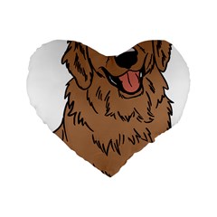 Golden Retriever T- Shirt A Golden Retriever T- Shirt Standard 16  Premium Heart Shape Cushions