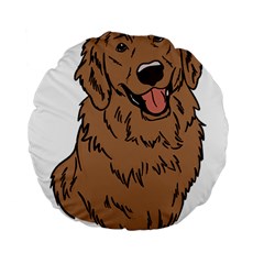 Golden Retriever T- Shirt A Golden Retriever T- Shirt Standard 15  Premium Flano Round Cushions