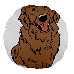 Golden Retriever T- Shirt A Golden Retriever T- Shirt Large 18  Premium Flano Round Cushions