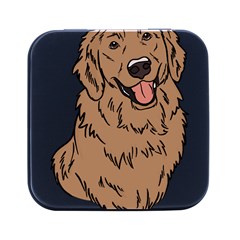 Golden Retriever T- Shirt A Golden Retriever T- Shirt Square Metal Box (black)