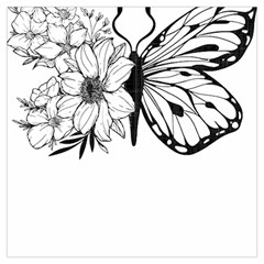 Butterfly T- Shirt Floral Butterfly T- Shirt Lightweight Scarf  by JamesGoode