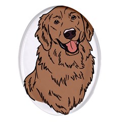 Golden Retriever T- Shirt A Golden Retriever T- Shirt Oval Glass Fridge Magnet (4 Pack)