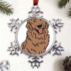 Golden Retriever T- Shirt A Golden Retriever T- Shirt Metal Large Snowflake Ornament