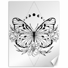 Butterfly T- Shirt Moon Butterfly T- Shirt Canvas 12  X 16  by JamesGoode