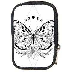 Butterfly T- Shirt Moon Butterfly T- Shirt Compact Camera Leather Case by JamesGoode