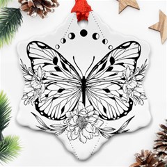 Butterfly T- Shirt Moon Butterfly T- Shirt Ornament (snowflake) by JamesGoode