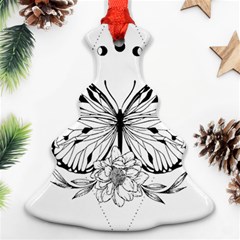 Butterfly T- Shirt Moon Butterfly T- Shirt Ornament (christmas Tree) 