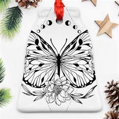 Butterfly T- Shirt Moon Butterfly T- Shirt Ornament (bell)