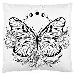 Butterfly T- Shirt Moon Butterfly T- Shirt Large Premium Plush Fleece Cushion Case (one Side) by JamesGoode