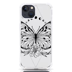 Butterfly T- Shirt Moon Butterfly T- Shirt Iphone 13 Tpu Uv Print Case by JamesGoode