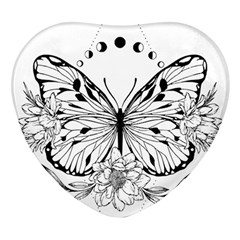 Butterfly T- Shirt Moon Butterfly T- Shirt Heart Glass Fridge Magnet (4 Pack) by JamesGoode