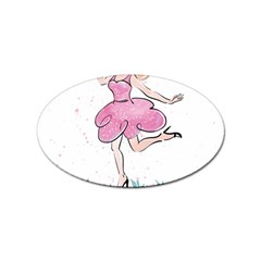 Happy Girl Sticker (oval) by SychEva