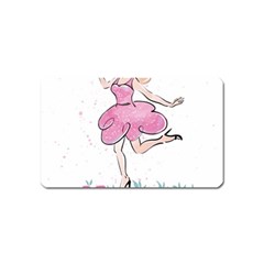 Happy Girl Magnet (name Card) by SychEva