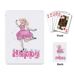 Happy Girl Playing Cards Single Design (rectangle) by SychEva