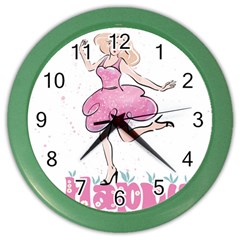 Happy Girl Color Wall Clock by SychEva