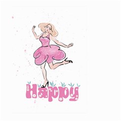 Happy Girl Large Garden Flag (two Sides) by SychEva