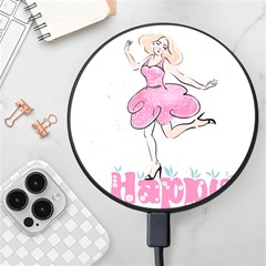 Happy Girl Wireless Fast Charger(black) by SychEva