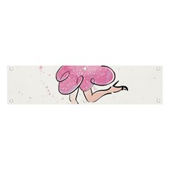 Happy Girl Banner And Sign 4  X 1  by SychEva