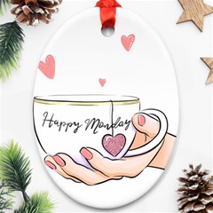 Happy Monday Ornament (oval)