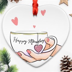 Happy Monday Ornament (heart)