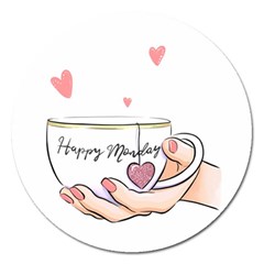 Happy Monday Magnet 5  (round) by SychEva