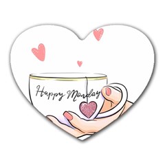 Happy Monday Heart Mousepad by SychEva