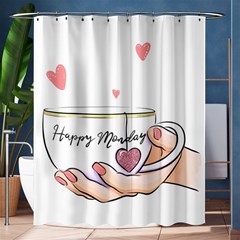 Happy Monday Shower Curtain 60  X 72  (medium)  by SychEva