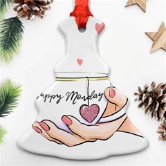 Happy Monday Christmas Tree Ornament (two Sides) by SychEva