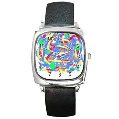 Abstact Pattern T- Shirt Abstact Pattern T- Shirt Square Metal Watch by EnriqueJohnson