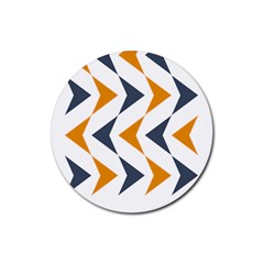 Abstract Arrow Pattern T- Shirt Abstract Arrow Pattern T- Shirt Rubber Coaster (round) by EnriqueJohnson