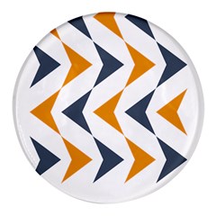 Abstract Arrow Pattern T- Shirt Abstract Arrow Pattern T- Shirt Round Glass Fridge Magnet (4 Pack) by EnriqueJohnson