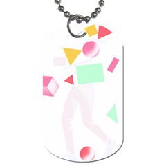 Abstract Art Design T- Shirt Abstract Illustration T- Shirt Dog Tag (One Side)