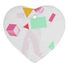 Abstract Art Design T- Shirt Abstract Illustration T- Shirt Heart Ornament (Two Sides)