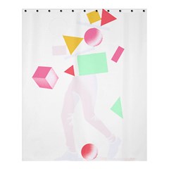 Abstract Art Design T- Shirt Abstract Illustration T- Shirt Shower Curtain 60  x 72  (Medium) 