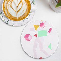 Abstract Art Design T- Shirt Abstract Illustration T- Shirt UV Print Round Tile Coaster