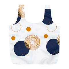 Abstract Circle Pattern T- Shirt Abstract Circle Pattern T- Shirt Full Print Recycle Bag (l)