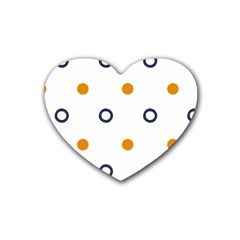 Abstract Dots And Circle Pattern T- Shirt Abstract Dots And Circle Pattern T- Shirt Rubber Coaster (heart) by EnriqueJohnson