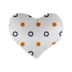 Abstract Dots And Circle Pattern T- Shirt Abstract Dots And Circle Pattern T- Shirt Standard 16  Premium Flano Heart Shape Cushions by EnriqueJohnson