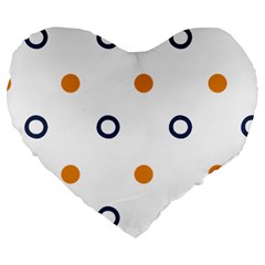 Abstract Dots And Circle Pattern T- Shirt Abstract Dots And Circle Pattern T- Shirt Large 19  Premium Flano Heart Shape Cushions by EnriqueJohnson