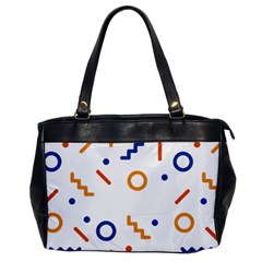 Abstract Dots And Line Pattern T- Shirt Abstract Dots And Line Pattern 4 Oversize Office Handbag by EnriqueJohnson